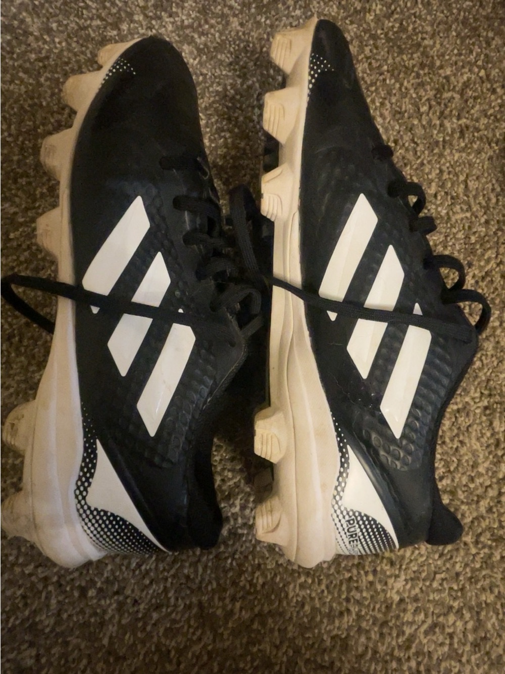 adidas Black and White Cleats